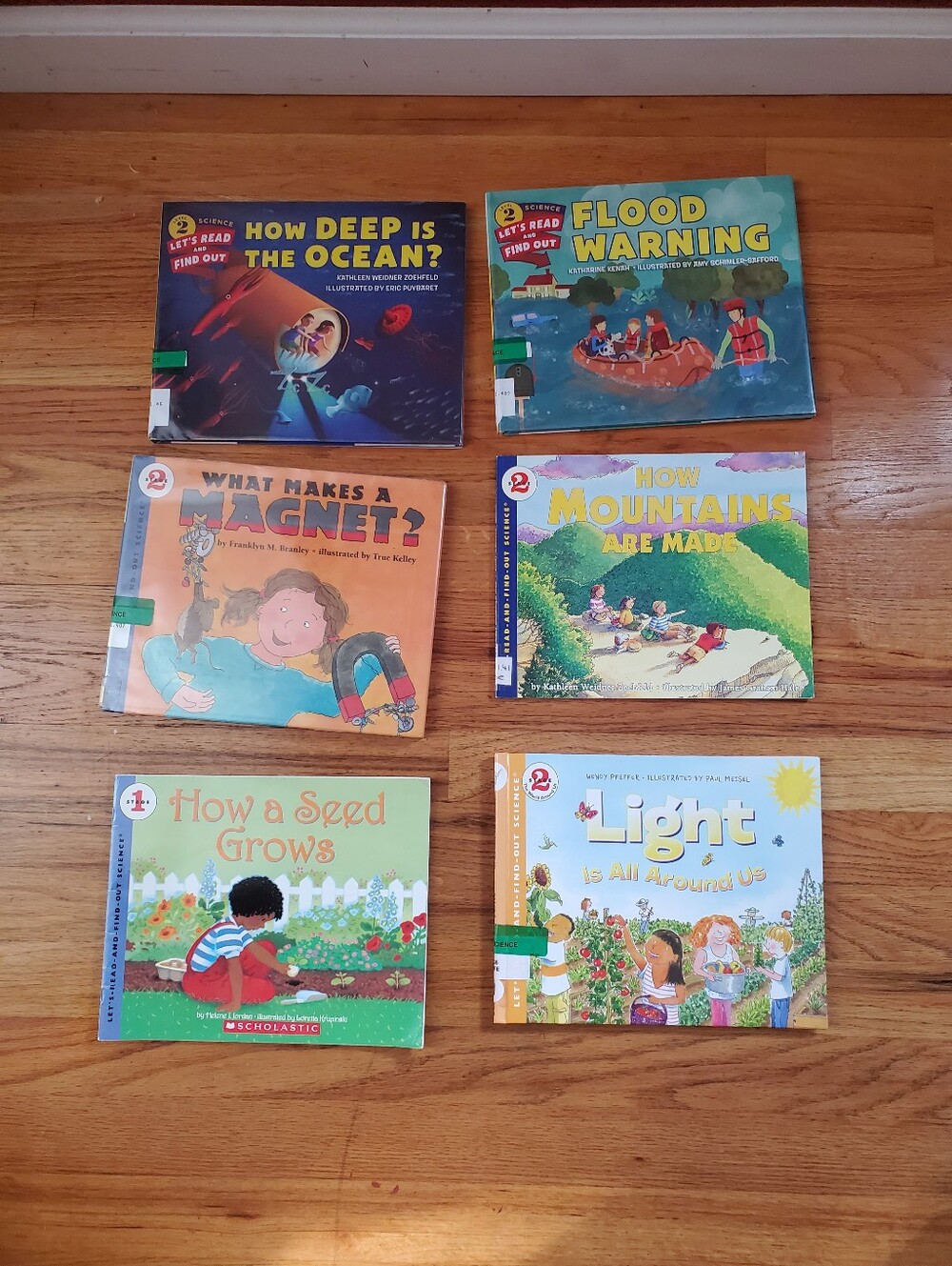 Kids Science Book Bundle- Light, Seed Grows, Mountains, Flood, Magnets, Ocean